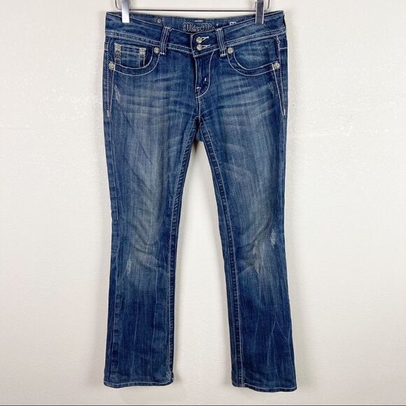 Miss Me Low Rise Bootcut Wing Denim Jeans 28 - Picture 2 of 10